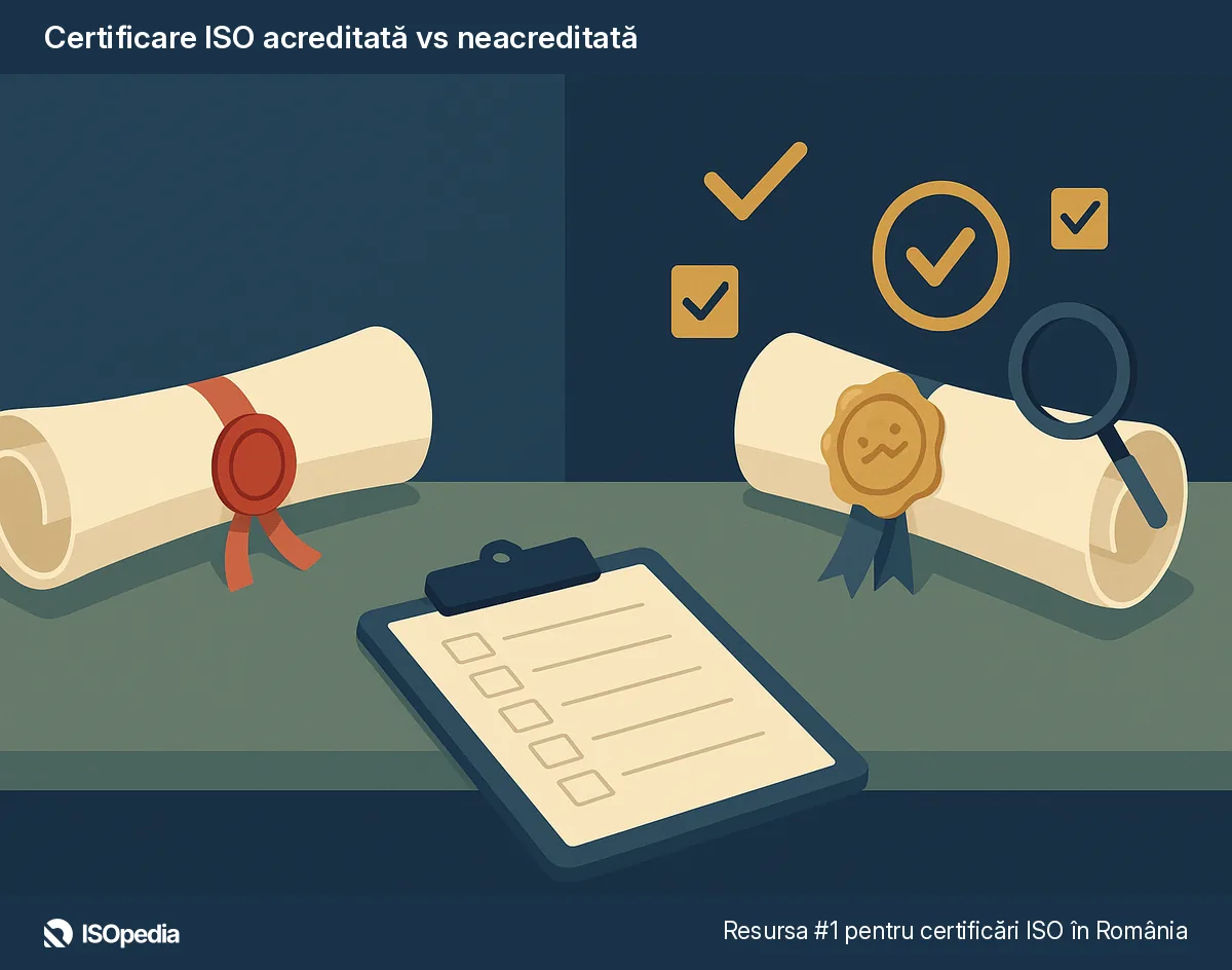 Certificare ISO acreditată vs neacreditată