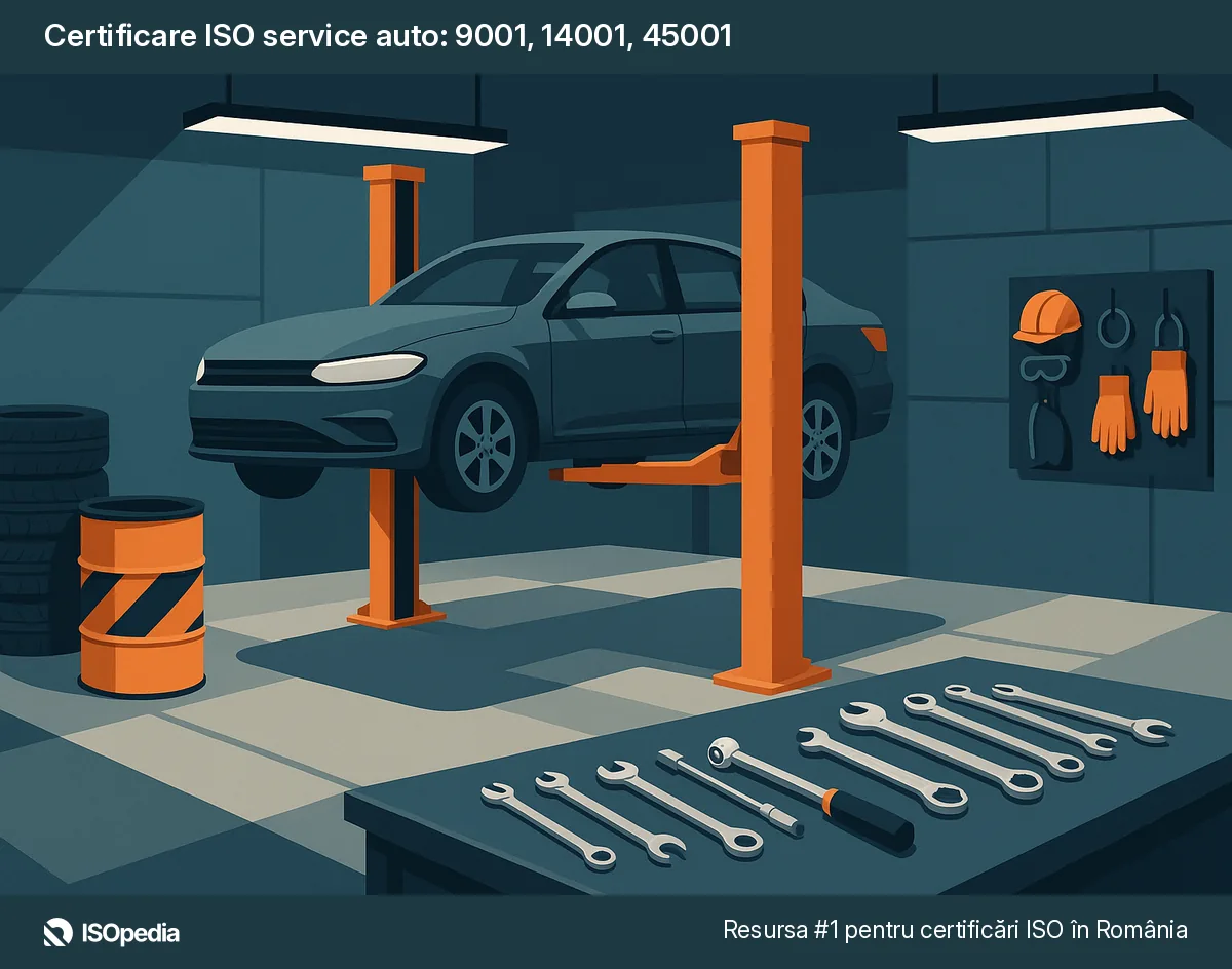 Certificare ISO service auto: 9001, 14001, 45001