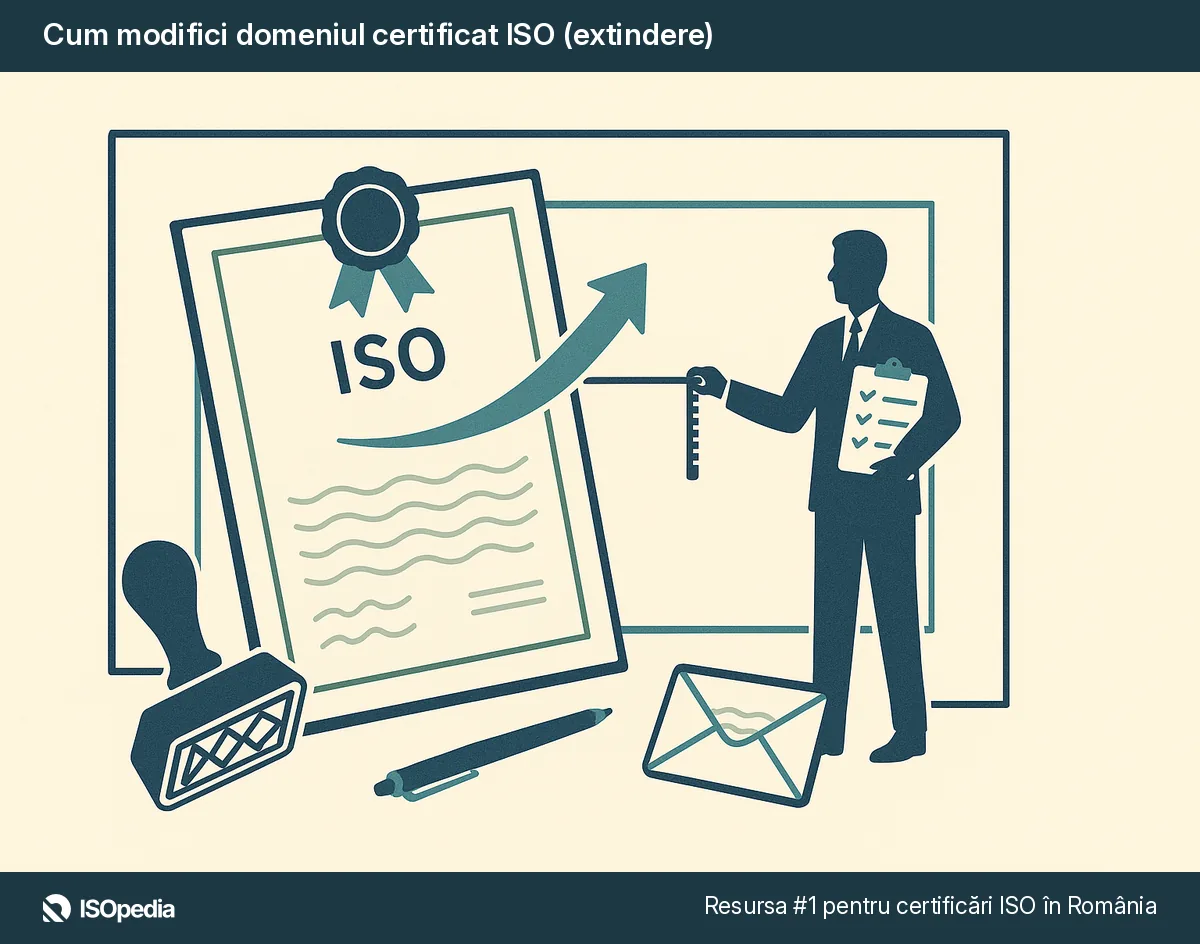 Cum modifici domeniul certificat ISO (extindere)
