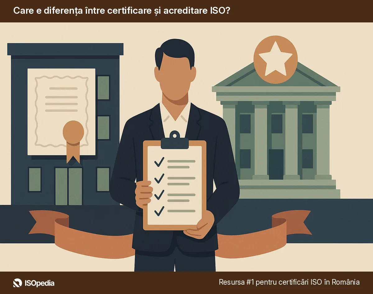 Care e diferența între certificare și acreditare ISO?
