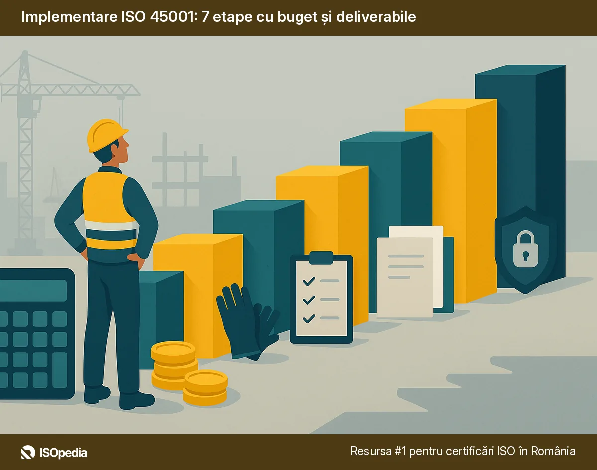 Implementare ISO 45001: 7 etape cu buget și deliverabile