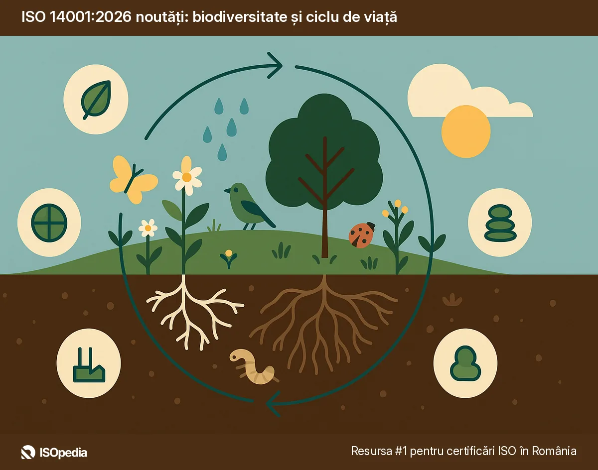 ISO 14001:2026 noutăți: biodiversitate și ciclu de viață