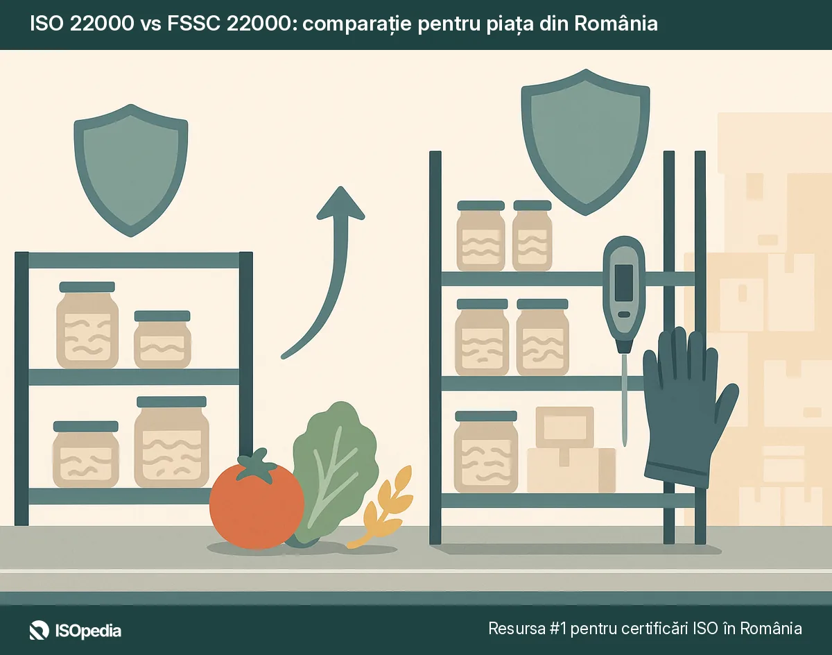 ISO 22000 vs FSSC 22000: comparație pentru piața din România