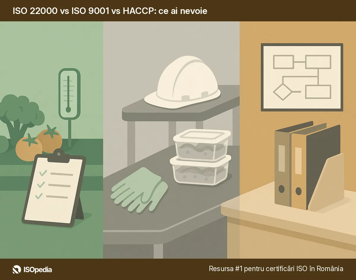 ISO 22000 vs ISO 9001 vs HACCP: ce ai nevoie