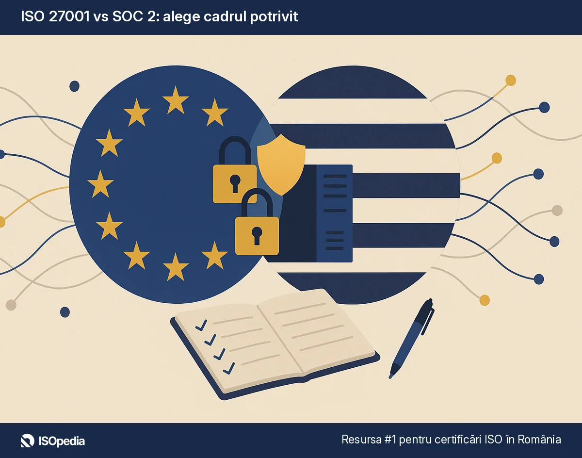 ISO 27001 vs SOC 2: alege cadrul potrivit