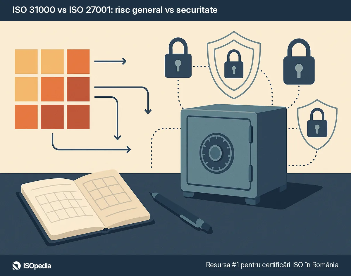 ISO 31000 vs ISO 27001: risc general vs securitate