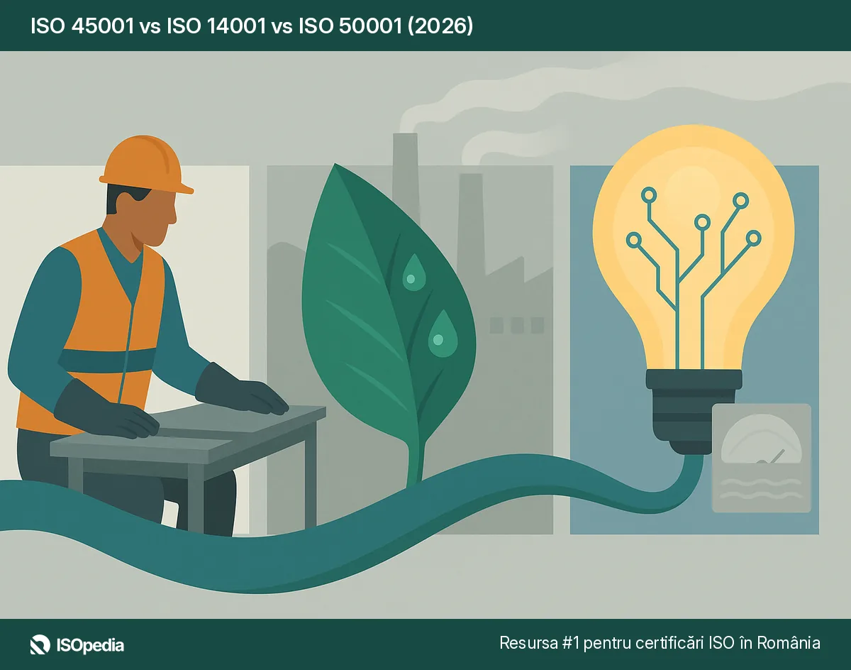 ISO 45001 vs ISO 14001 vs ISO 50001 (2026)