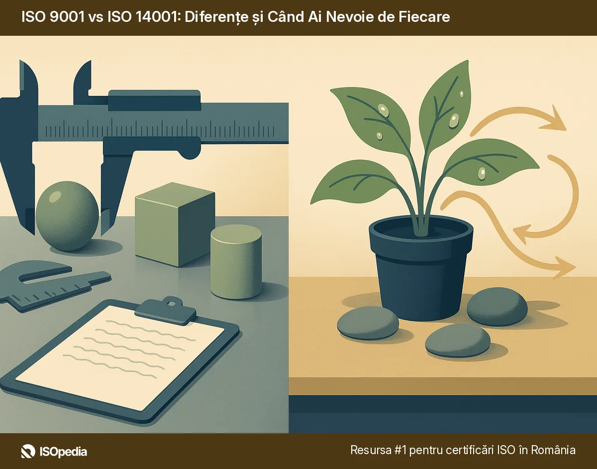 ISO 9001 vs ISO 14001: Diferențe și Când Ai Nevoie de Fiecare