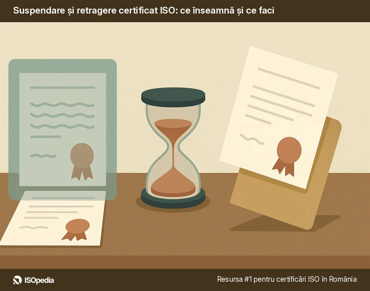 Suspendare și retragere certificat ISO: ce înseamnă și ce faci